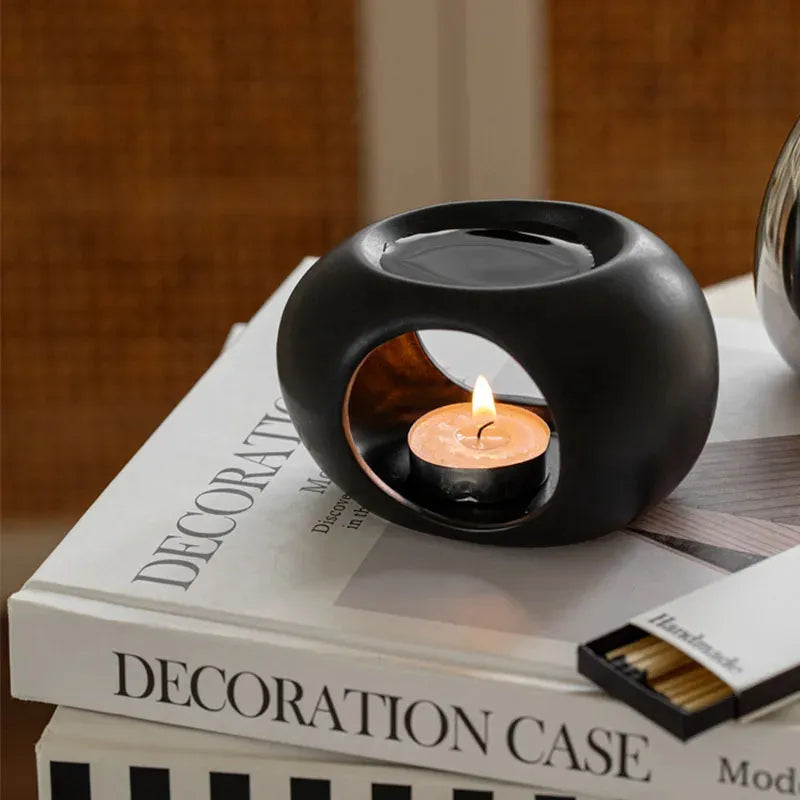 Black Reed Diffuser Ceramic Incense Burner