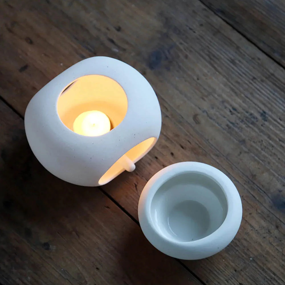 White Reed Diffuser with Candle Melting Heater