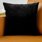 Pack of 3 Black Cushion Covers – Soft Velvet Pillowcases