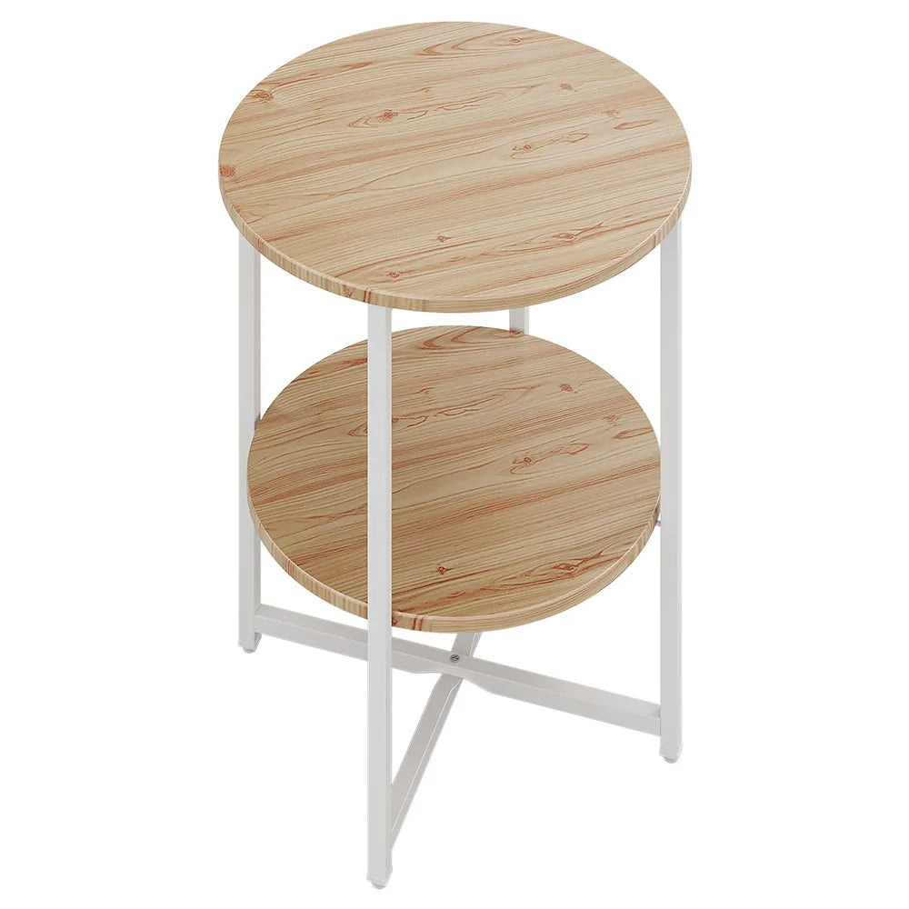 Minimalist Coffee Table with Steel Frame and Storage Shelf