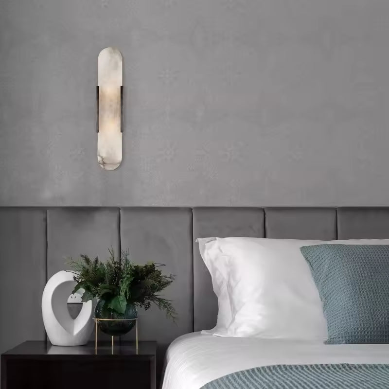 Karaka | Natural Marble Wall Light for Bedroom, Hallway & Stair Lighting