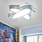 Dimmable Aluminum Airplane Ceiling Light - Modern Design Light Fixture for Children's Room, Adjustable LED Lighting