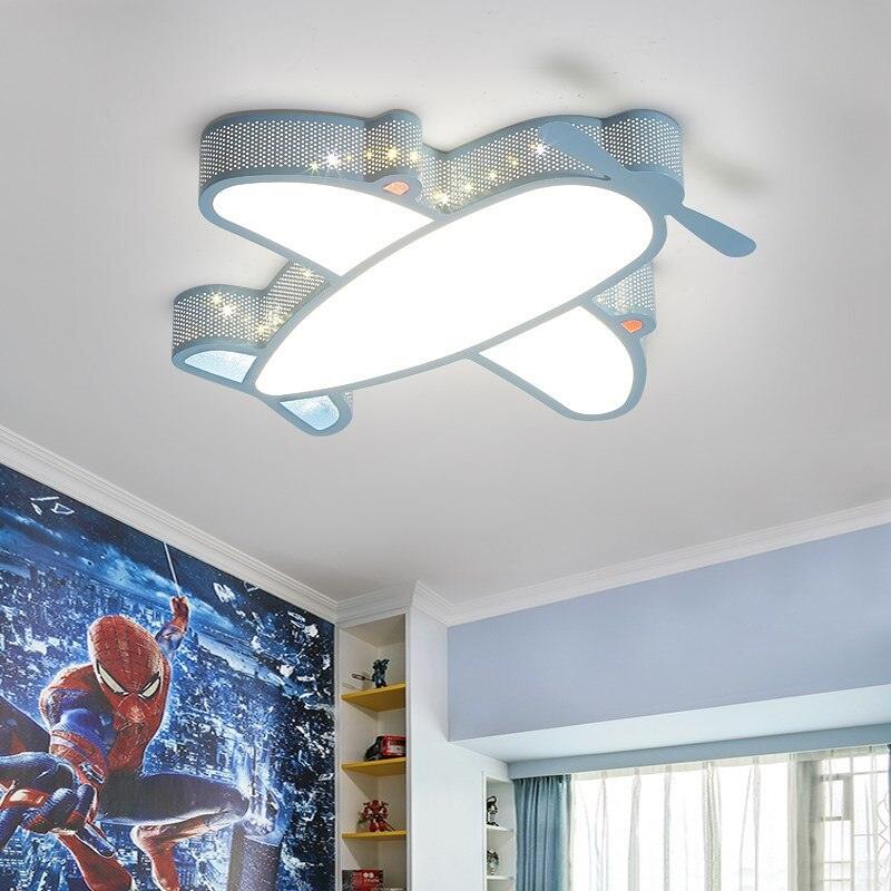 Dimmable Aluminum Airplane Ceiling Light - Modern Design Light Fixture for Children's Room, Adjustable LED Lighting
