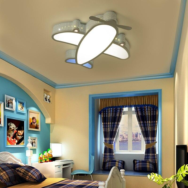 Dimmable Aluminum Airplane Ceiling Light - Modern Design Light Fixture for Children's Room, Adjustable LED Lighting