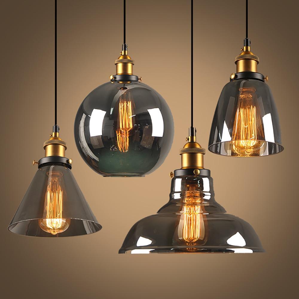 Smoked Glass Pendant Light - Elegant Lighting