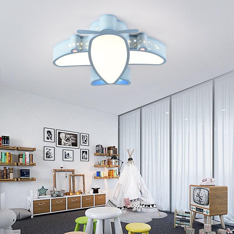 Dimmable Aluminum Airplane Ceiling Light - Modern Design Light Fixture for Children's Room, Adjustable LED Lighting
