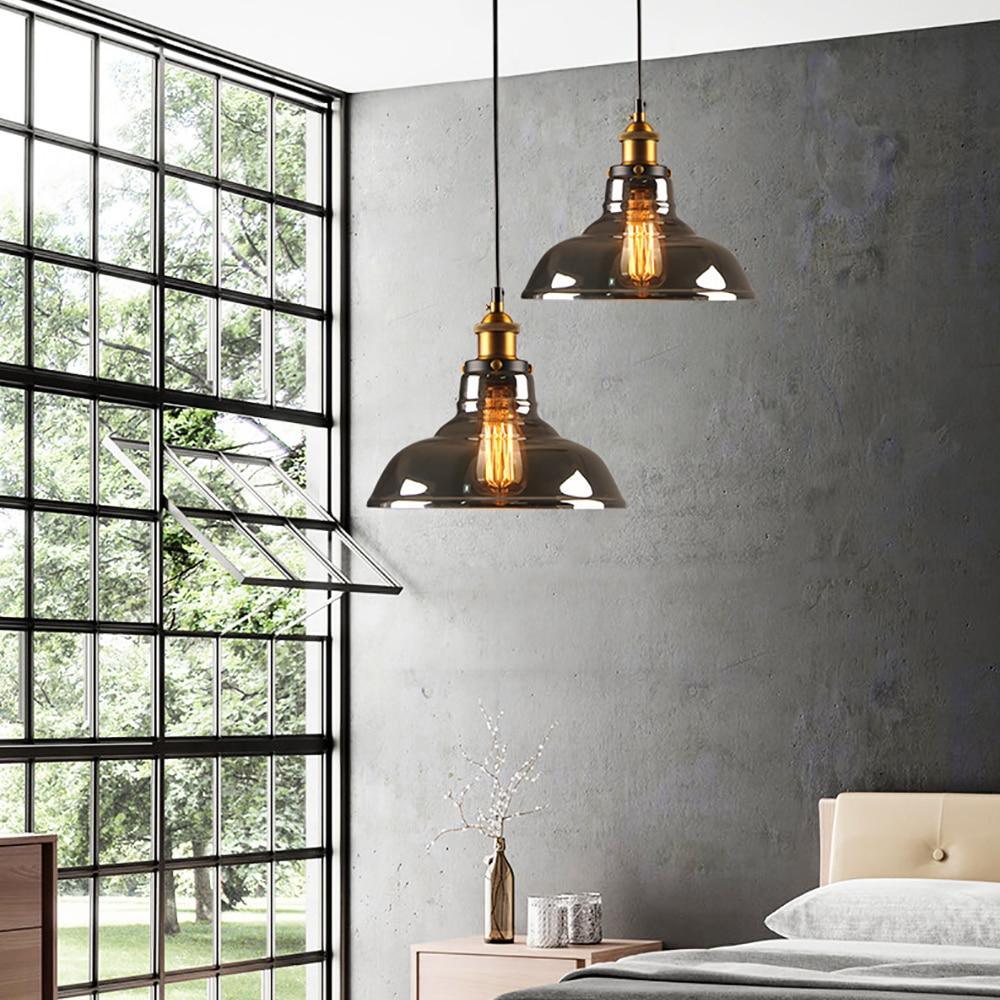 Smoked Glass Pendant Light - Elegant Lighting