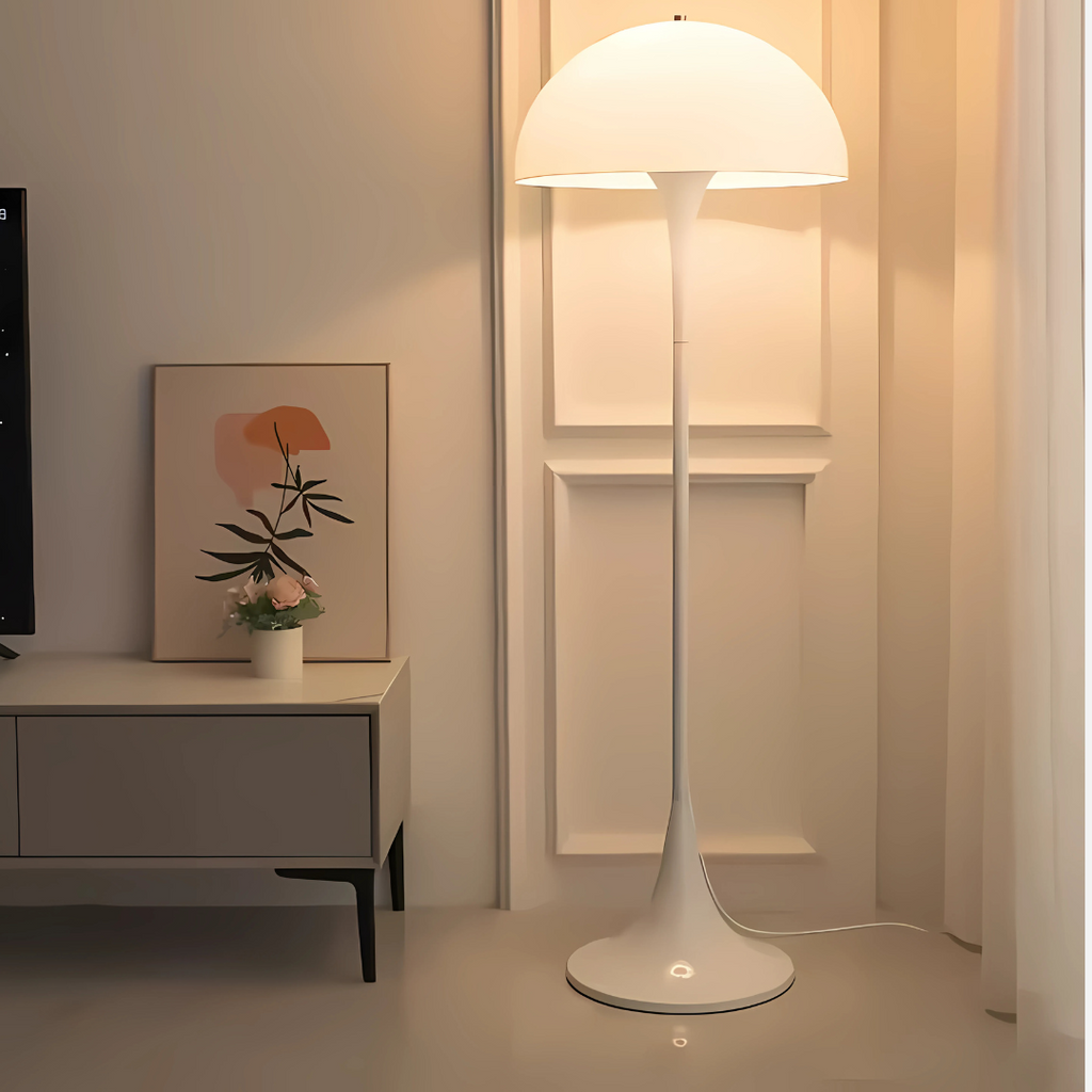 Merrov | Scandinavian Cream Style Floor Lamp with Touch Control & LED Light