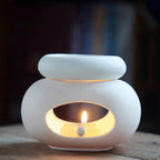White Reed Diffuser with Candle Melting Heater