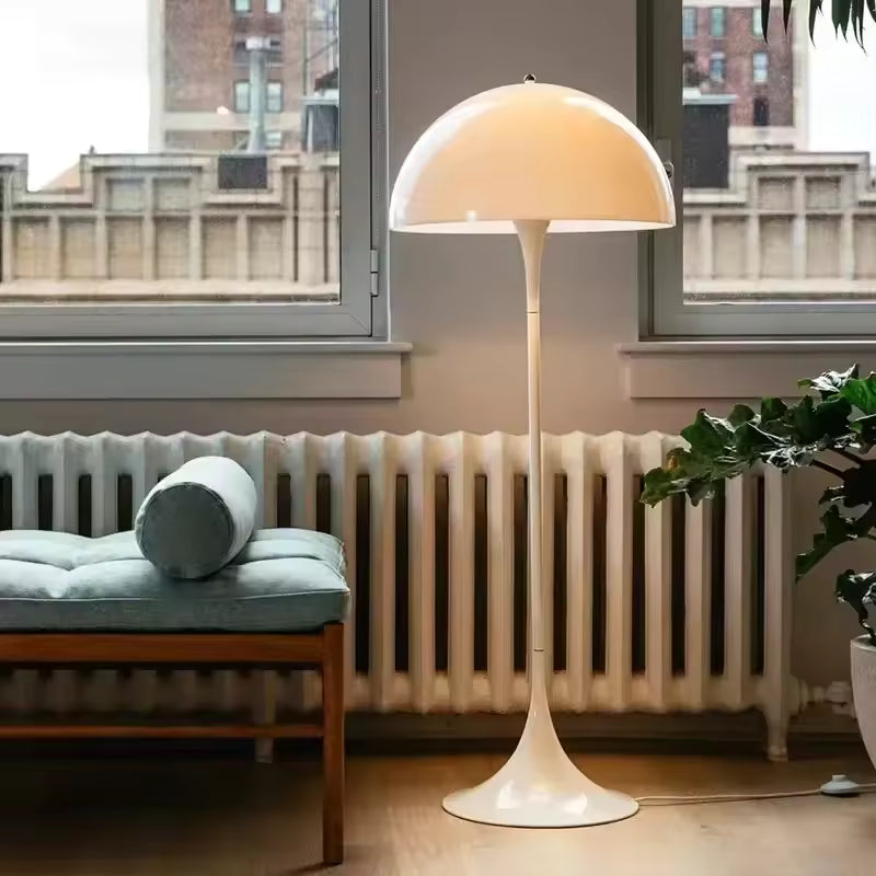 Merrov | Scandinavian Cream Style Floor Lamp with Touch Control & LED Light