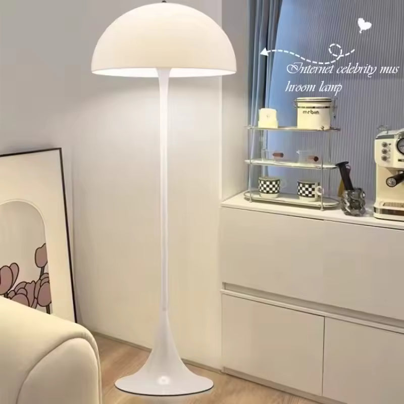 Merrov | Scandinavian Cream Style Floor Lamp with Touch Control & LED Light