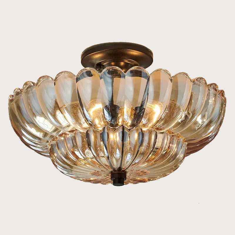 Amber Glass Ceiling Light