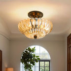 Amber Glass Ceiling Light