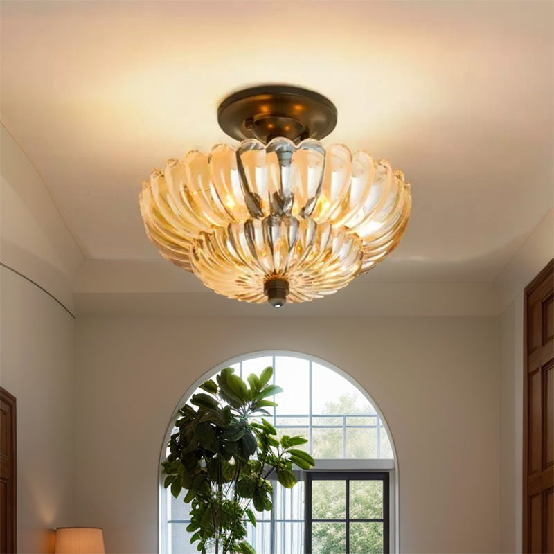 Amber Glass Ceiling Light