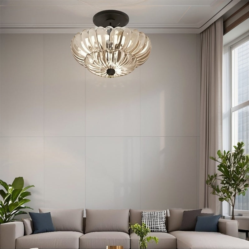 Amber Glass Ceiling Light