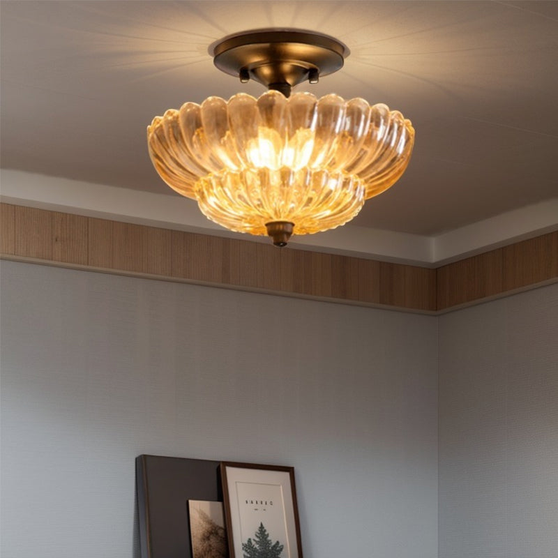Amber Glass Ceiling Light
