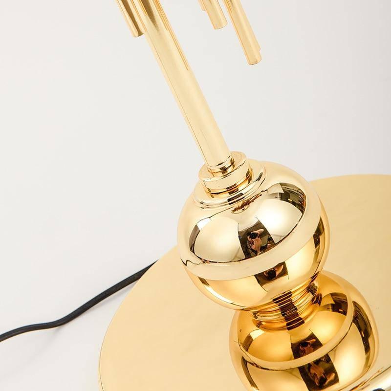 Black and Gold Metal Designer Floor Lamp with Fabric Shade - Soft Lighting for Living Room and Large Spaces