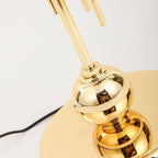 Black and Gold Metal Designer Floor Lamp with Fabric Shade - Soft Lighting for Living Room and Large Spaces